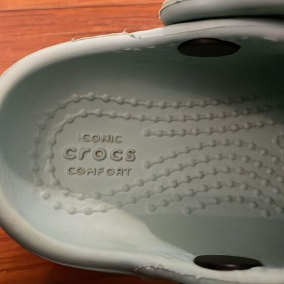 Crocs Green Blue Classic Clog Slip-on Shoe Unisex Toddler Size C5 Comfort Casual - Picture 12 of 12